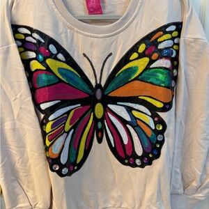 QUEEN OF SPARKLES Multicolor Butterfly Sweatshirt
